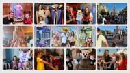 Photo collage of the Simmons family's annual trip to Disneyland (IG/tarynsimmons)
